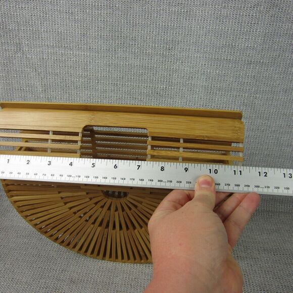 Bamboo Handbag Women Boho Summer Beach Vacation Wood Bag Purse Bohemian Ark Cage - Picture 8 of 10